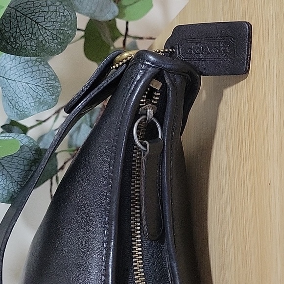 CoachVintageBecketZipBlackLeatherCrossbody9920USABAG - Picture 16 of 17